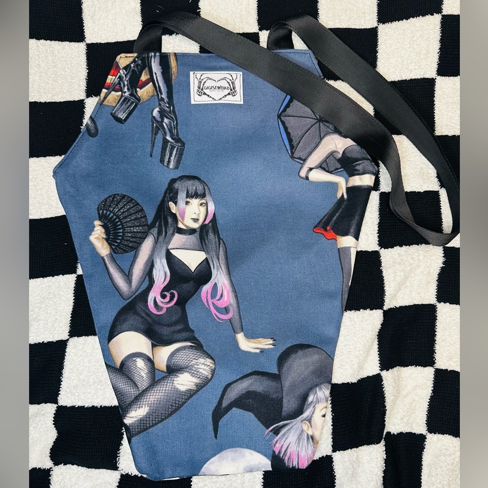 Coffin shape tote bag